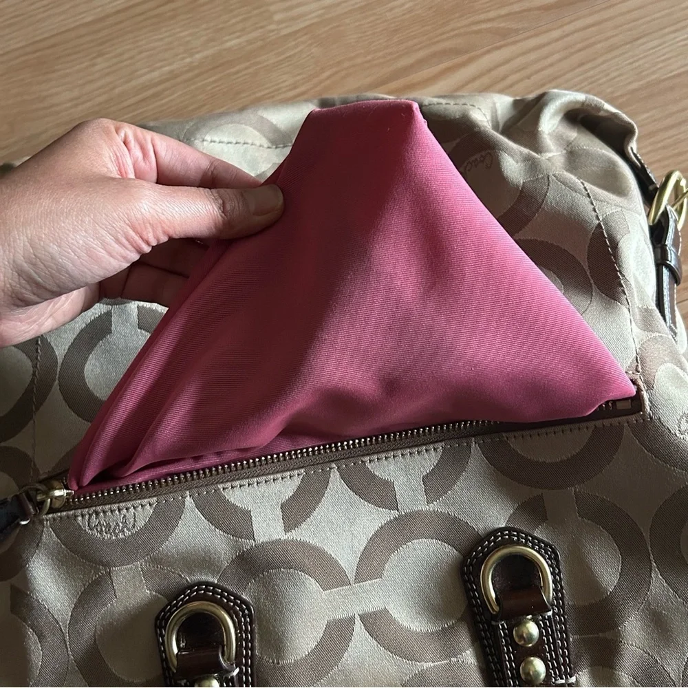 Coach Madison Julianne Op Art Brown Tote Satchel Bag
